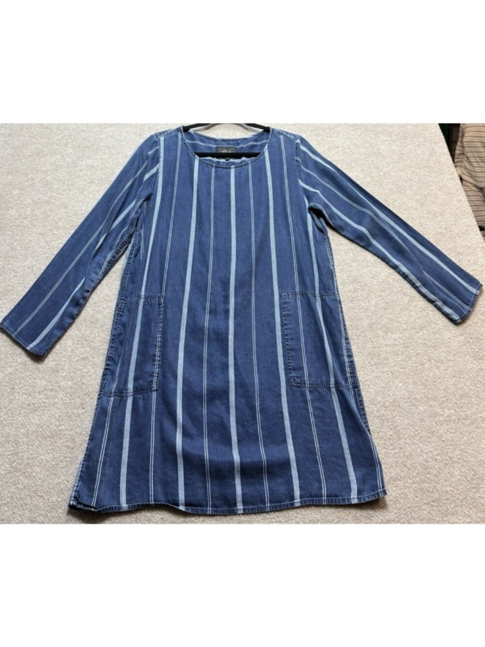Rails Women's Medium Blue White Strips Long Shirt Dress Midi Women's  GUC